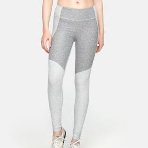 Outdoor Voices Two-Tone Warmup Leggings Dove/Ash